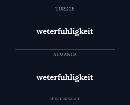 weterfuhligkeit - weterfuhligkeit