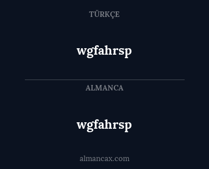 wgfahrsp - wgfahrsp