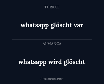 whatsapp wird glöscht - whatsapp glöscht var