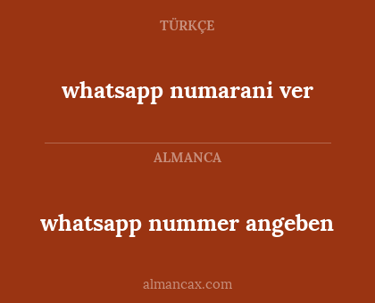whatsapp numarani ver - whatsapp nummer angeben