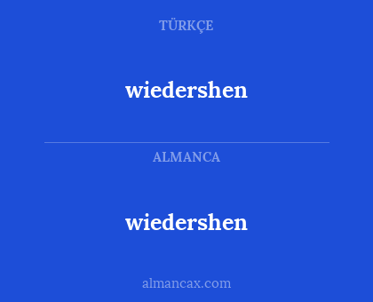 wiedershen - wiedershen
