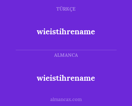 wieistihrename - wieistihrename