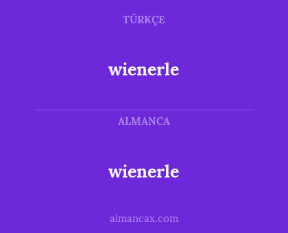 wienerle - wienerle