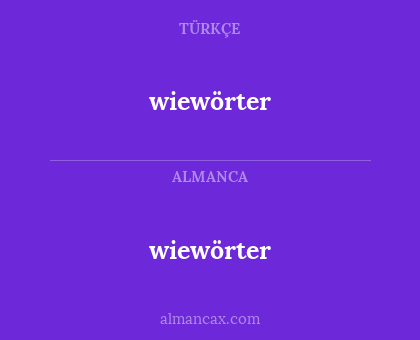 wiewörter - wiewörter
