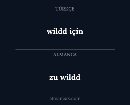 zu wildd - wildd için