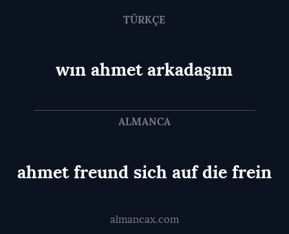 wın ahmet arkadaşım - ahmet freund sich auf die frein