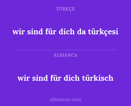 wir sind für dich da türkçesi - wir sind für dich türkisch