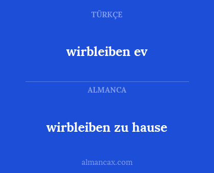 wirbleiben zu hause - wirbleiben ev