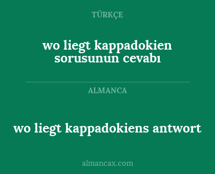 wo liegt kappadokien sorusunun cevabı - wo liegt kappadokiens antwort