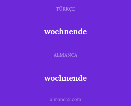 wochnende - wochnende