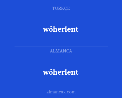 wöherlent - wöherlent