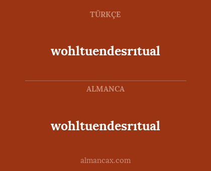 wohltuendesrıtual - wohltuendesrıtual