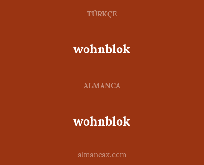 wohnblok - wohnblok