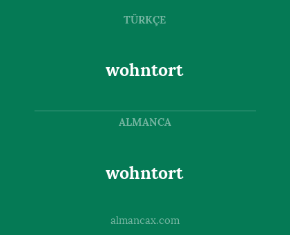 wohntort - wohntort