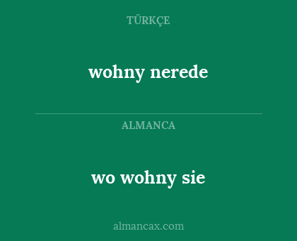 wohny nerede - wo wohny sie