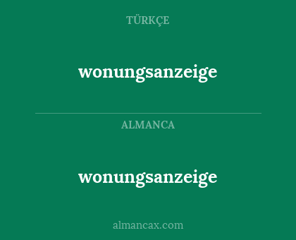 wonungsanzeige - wonungsanzeige