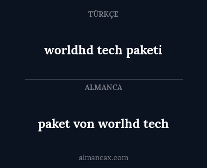 paket von worlhd tech - worldhd tech paketi