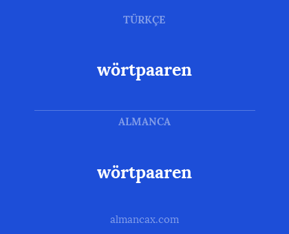 wörtpaaren - wörtpaaren