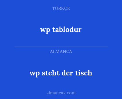 wp tablodur - wp steht der tisch