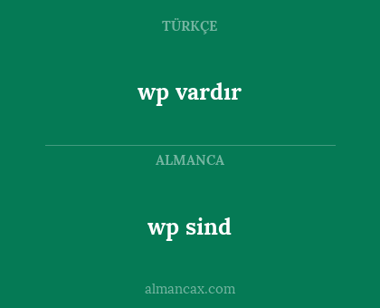 wp sind - wp vardır