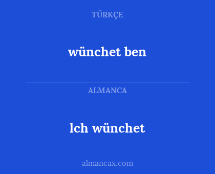 wünchet ben - lch wünchet