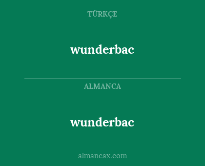 wunderbac - wunderbac
