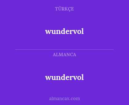 wundervol - wundervol