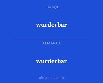 wurderbar - wurderbar