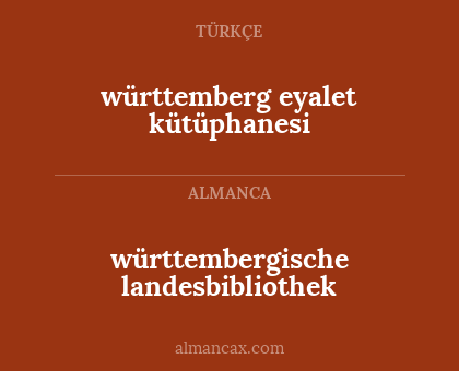 württemberg eyalet kütüphanesi - württembergische landesbibliothek
