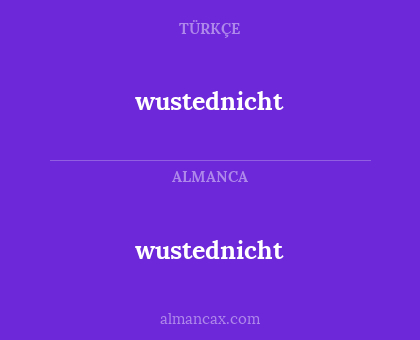 wustednicht - wustednicht