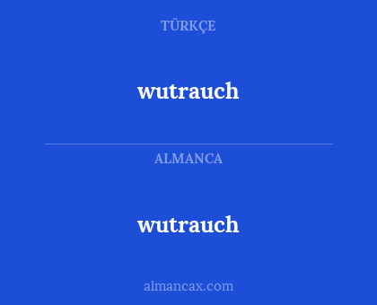 wutrauch - wutrauch