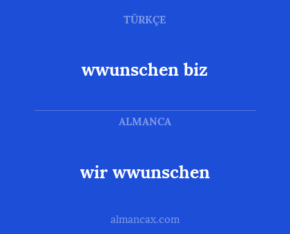 wir wwunschen - wwunschen biz