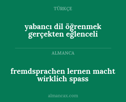 fremdsprachen lernen macht wirklich spass - yabancı dil öğrenmek gerçekten eğlenceli