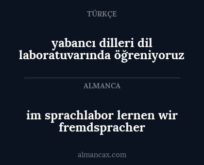 yabancı dilleri dil laboratuvarında öğreniyoruz - im sprachlabor lernen wir fremdspracher