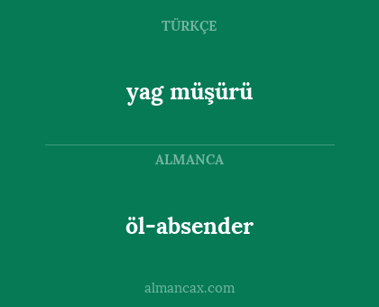 öl-absender - yag müşürü