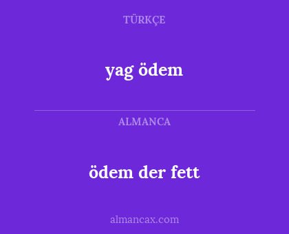 ödem der fett - yag ödem