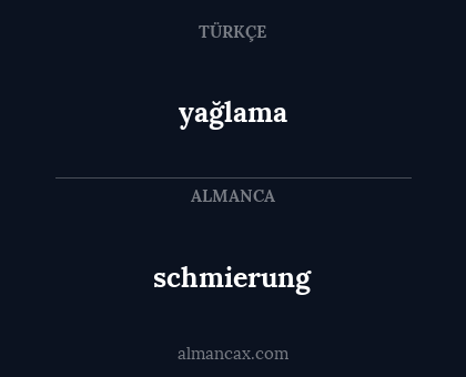 yağlama - schmierung