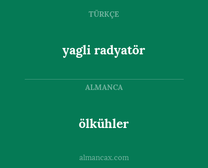 yagli radyatör - ölkühler