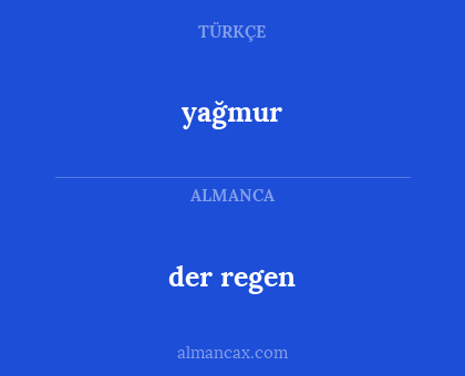 der regen - yağmur