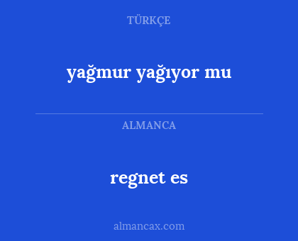 regnet es - yağmur yağıyor mu