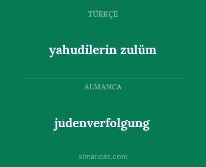 yahudilerin zulüm - judenverfolgung