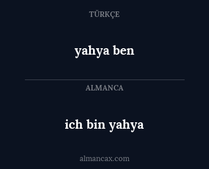 yahya ben - ich bin yahya