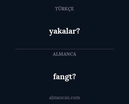 fangt? - yakalar?