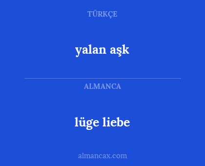 yalan aşk - lüge liebe