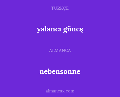 nebensonne - yalancı güneş