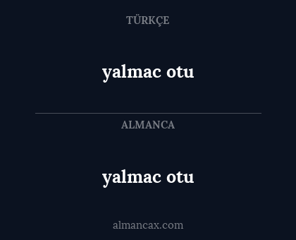 yalmac otu - yalmac otu