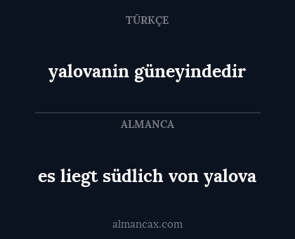 es liegt südlich von yalova - yalovanin güneyindedir