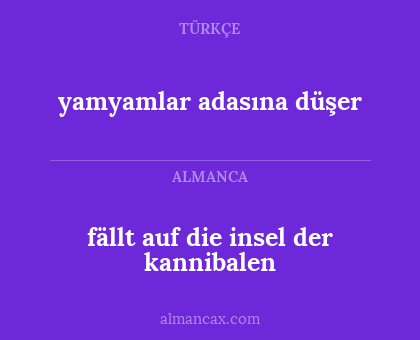 fällt auf die insel der kannibalen - yamyamlar adasına düşer