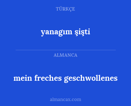 yanagım şişti - mein freches geschwollenes