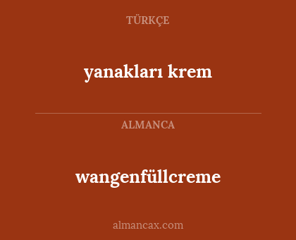 wangenfüllcreme - yanakları krem